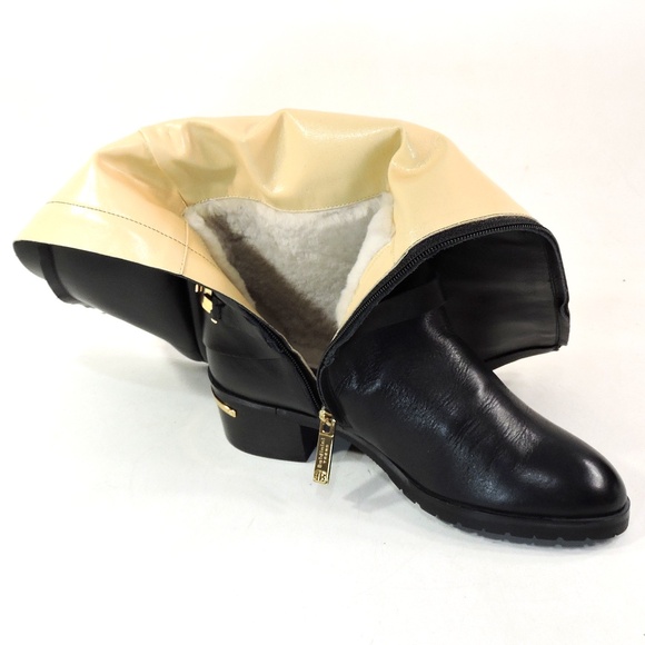 BALDININI 🇮🇹 WOMEN'S BLACK SOFT LEATHER COMFORT FASHION KNEE -HIGH BOOTS - Picture 8 of 8